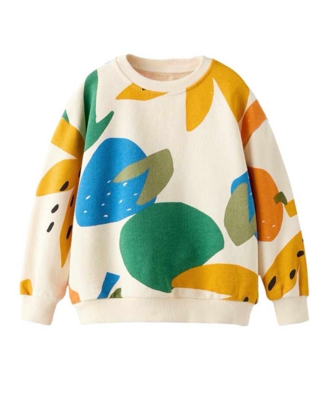 Zara Colorful Sweatshirt fruits shapes